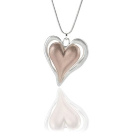 COOSTUFF ANNA Love Heart Pendant Necklace for Women Fashion Jewelry Long Chian Sweater Necklaces (F)