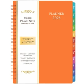 2026 Planner - Planner 2026, 2026 Planner Weekly and Monthly with Tabs, Jan 2026 - Dec 2026, 6.25" × 8.3", Strong Twin-Wire Binding