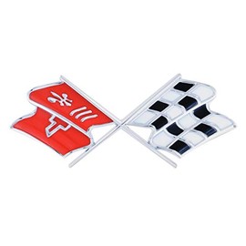 1967-1972 Corvette Crossed Flags 18" x 7" Heavy Gauge Metal Sign 604760