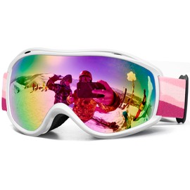 AVV Ski Goggles UV Protection, Anti-Fog Snowboard Snow Goggles OTG for Men Women Adults & Youths