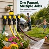 4-Way Garden Hose Splitter for Irrigation – Independent Valve Faucet