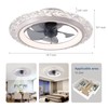 KINDLOV Modern Ceiling Fans with Lights, 19.7" Flush Mount Ceiling