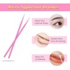 200Pcs Disposable Eyelash Brushes, Pink Micro Brushes, Applicator Eyelash Brushes