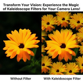 Walking Way Kaleidoscope Prism Lens Filter, Special Effect Filters with Multiple Refracting Subjects, Prism Crystal Glass for SLR, Creative Photography (77mm)