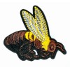 DIY Embroidered Gold & Brown Hornet bee Sew On  applique patch