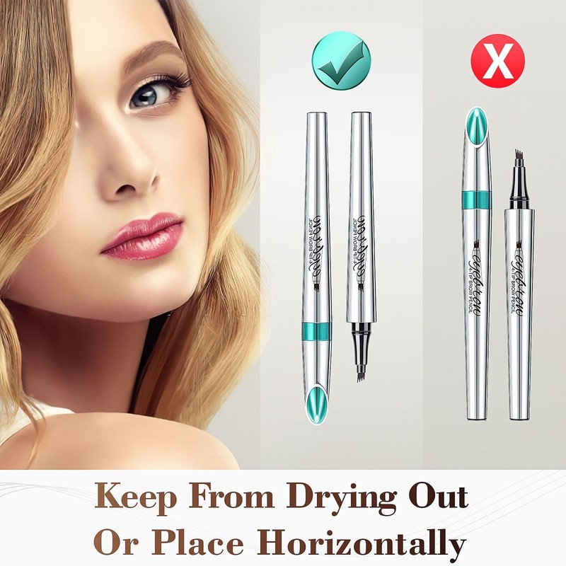Light Brown Microblading 3D Eyebrow Pencils Smudge-Proof Natural Brows
