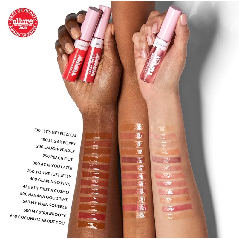 COVERGIRL Clean Fresh Yummy Lip Gloss, Sheer, Natural Scents, Vegan