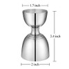 Stainless Steel Jigger shot glass Double Sided Peg Measure (60ml