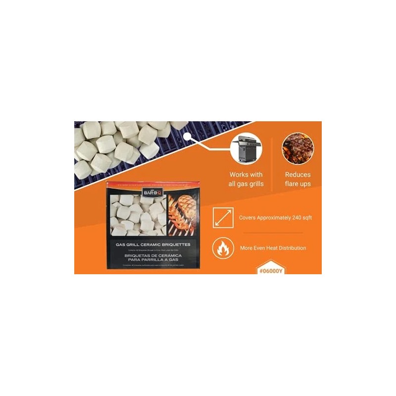Mr. Bar-B-Q Ceramic Gas Grill Self Cleaning Briquettes Ceramic Grill