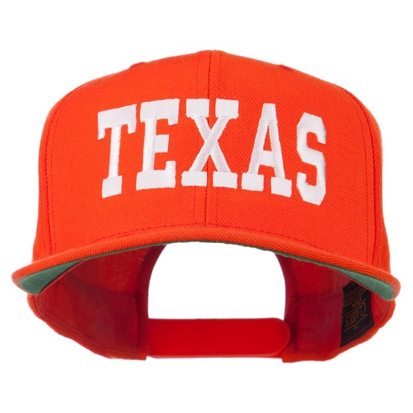e4Hats.com College Texas Embroidered Snapback Cap - Orange OSFM