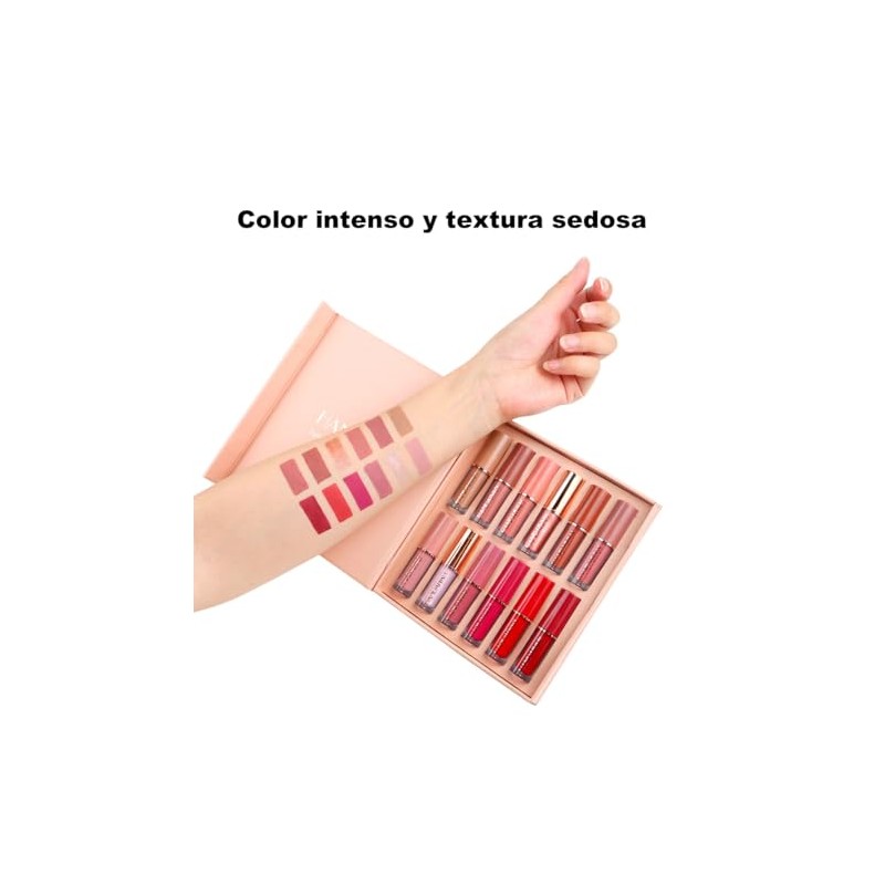 FARSEE12 kit de labiales, vaso antiadherente de larga duración, brillo