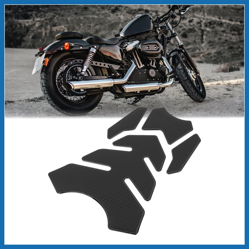 A ABSOPRO Motorcycle Fuel Tank Protector 3D PVC Rubber Pad
