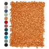 Lashuma Cuddly Rug for Bathroom, Honey Yellow, Washable Shower Mat,