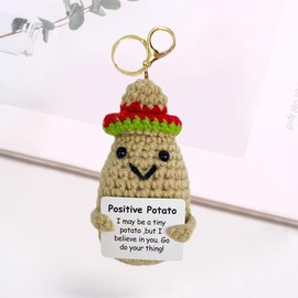 Hoepavy Key Chains For Women,Car Keyring,Crochet Potato Keychain Backpack Decoration,Luggage And Car Key Pendant ﻿