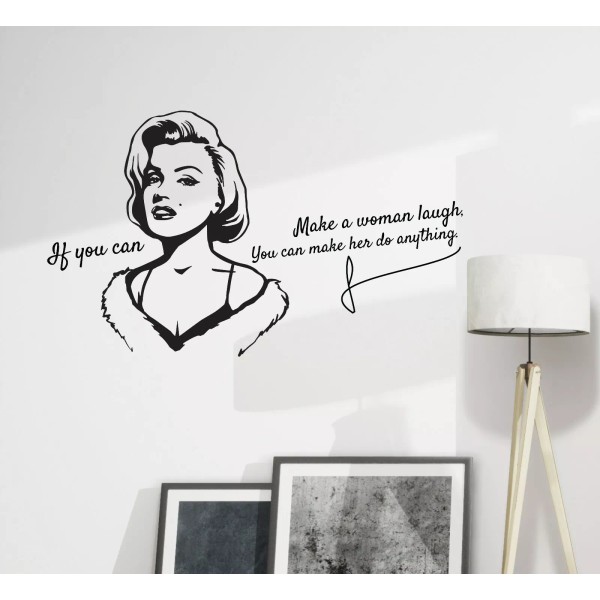 Wallstickers4ever Wall Decal Monroe If You Can Make Laugh Vinyl