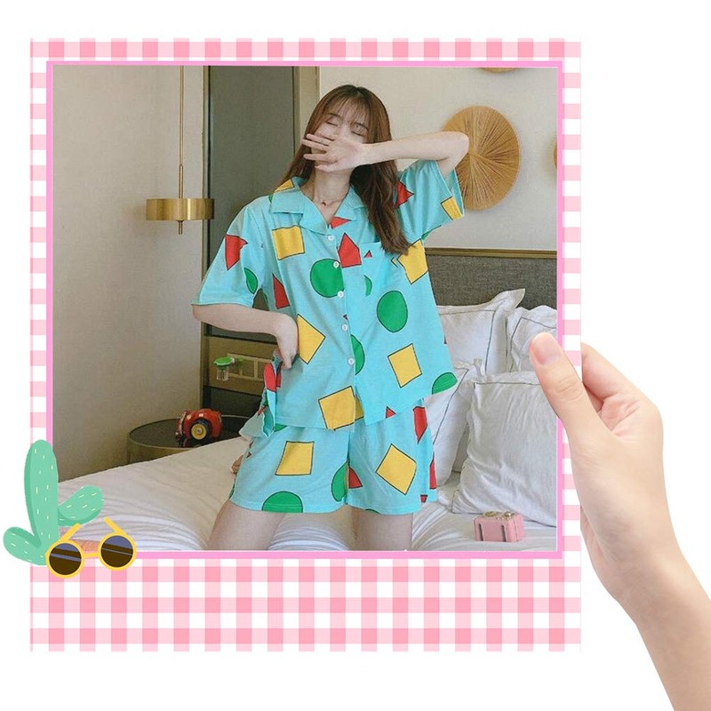 Mitigo Crayon Shin-chan Pajamas, Men's, Short Sleeve, Long Sleeve, Long