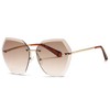 kimorn Sunglasses For Women Oversized Rimless Diamond Cutting Lens Classic