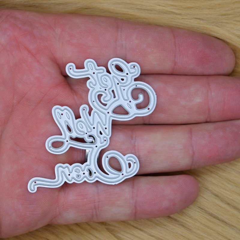 A Get Well Soon Sentiments Metal Cutting Die, Cutter Stencil,