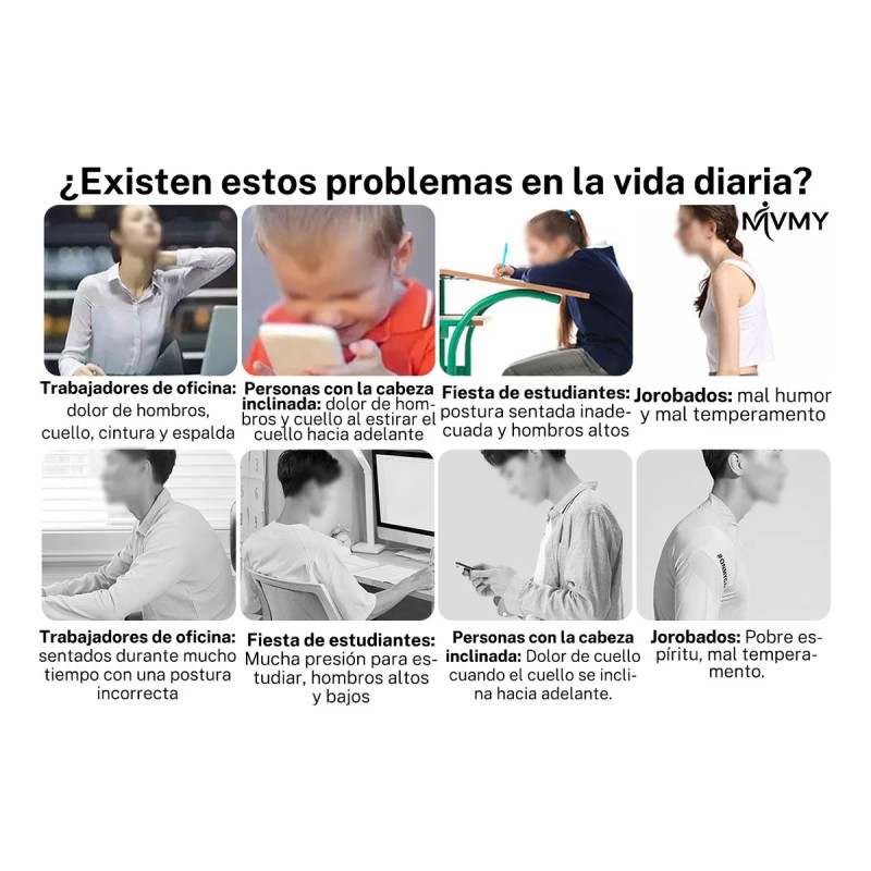 Chaleco Corrector De Postura Ortopédico Lumbar Unisex M Mvmy