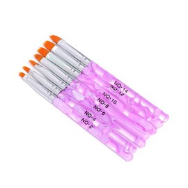 7 Pcs Acrylic Nail Art Pen Tips UV Builder Gel Painting Brush Manicure Set Hot Professional Tools For Nail Salon Home DIY Nail Favor