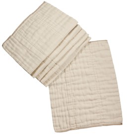 Unbleached Prefold Cloth Diapers by OsoCozy – 100% Cotton, Durable, Soft, Absorbent, Sustainable & Economical - 17.5"x23", Fits 30-45 Lbs. - (Toddler 4x8x4)