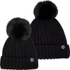 Funky Junque Matching Adult/Toddler Bundle - Detachable Pom Beanie -