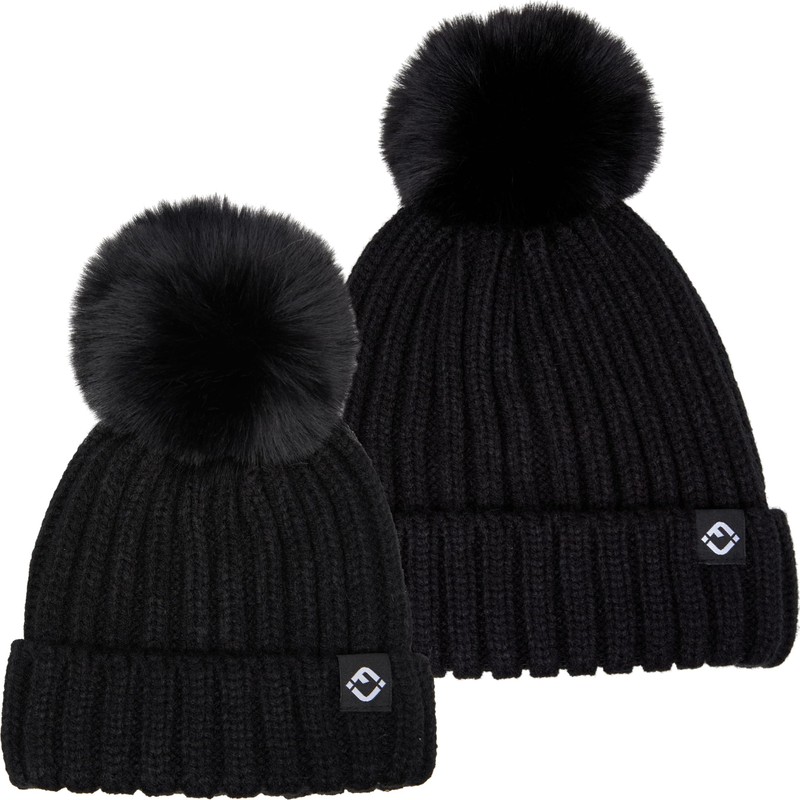 Funky Junque Matching Adult/Toddler Bundle - Detachable Pom Beanie -