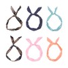 Ruihfas 6Pcs Fashion Twist Bow Wire Headbands Head Wrap Bunny