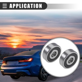 Motoforti Universal 6300-2RS Deep Groove Ball Bearings, Z2 Double Sealed Bearings, 10mm x 35mm x 11mm, Steel, Chrome, 2pcs