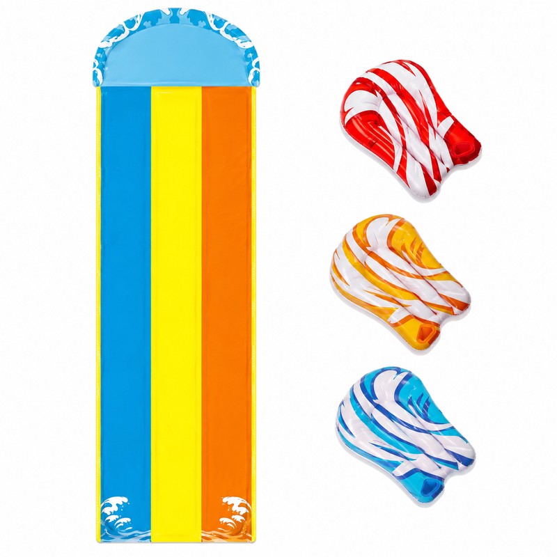 Outdoor Water Slide for Kids - Ultra-Wide 3-Lane PVC Slide