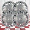 Brighter Design Set of 4 15" Screw-on Chrome Hubcaps for
