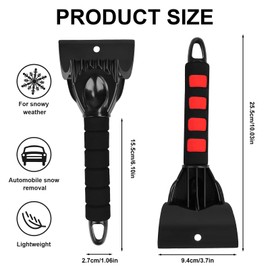 RUNEAY Ice Scraper Car, Pack of 2 Windscreen Scratchers, Car Winter Snow and Frost Removal, Ice Scraper, Portable Snow Scraper, Snow Removal Tool for Cars, Car Accessories