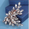 Wekicici Bride Rhinestone Wedding Hair Clips Bridal Crystal Hair Barrette