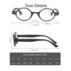MODFANS Readers for Women and Men,Round Retro Matte Reading Glasses