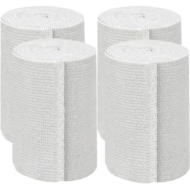 Comfort Elastic Bandage Wrap (3" 4 Pack) – Single Hook & Loop Closure – NexSkin Premium Cotton, Latex-Free Compression Wrap – Soft, Hypoallergenic & Reusable Support for Waist, Legs, Elbow & Knee