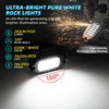 12Pods Metal All Pure White LED Rock Lights Full Kit