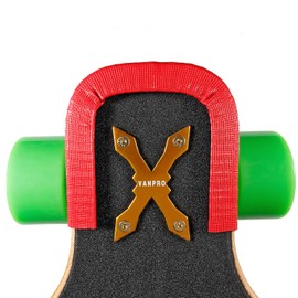 VanPro Skateboard Longboard Deck Guard Protector, Rubber Edge Guard, Edge Protection (Red Color, 11.8inh)..