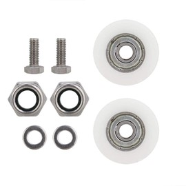 Lantro JS 30mm Elite Greenhouse Door Wheels, Greenhouse Sliding Door Wheel Roller Kit, Glass Roller Replacement Kit, Include 2 Pieces Wheels, 2 Pieces Nuts, 2 Pieces Nuts, 2 Pieces Spacers