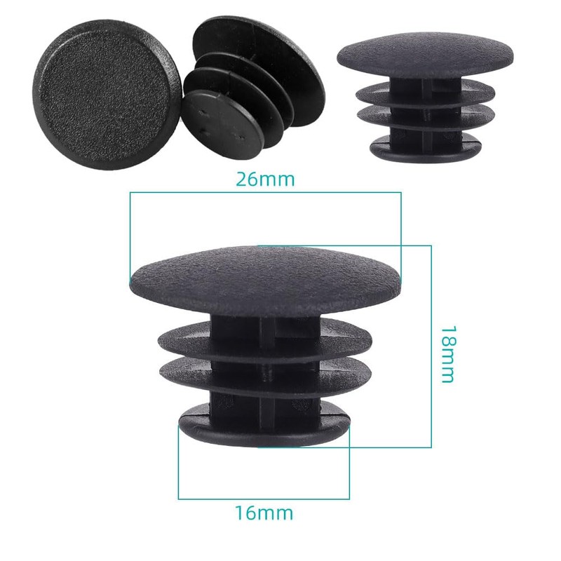 jushion Bicycle Handlebar End Cap, Pack of 15 Bicycle Handlebar
