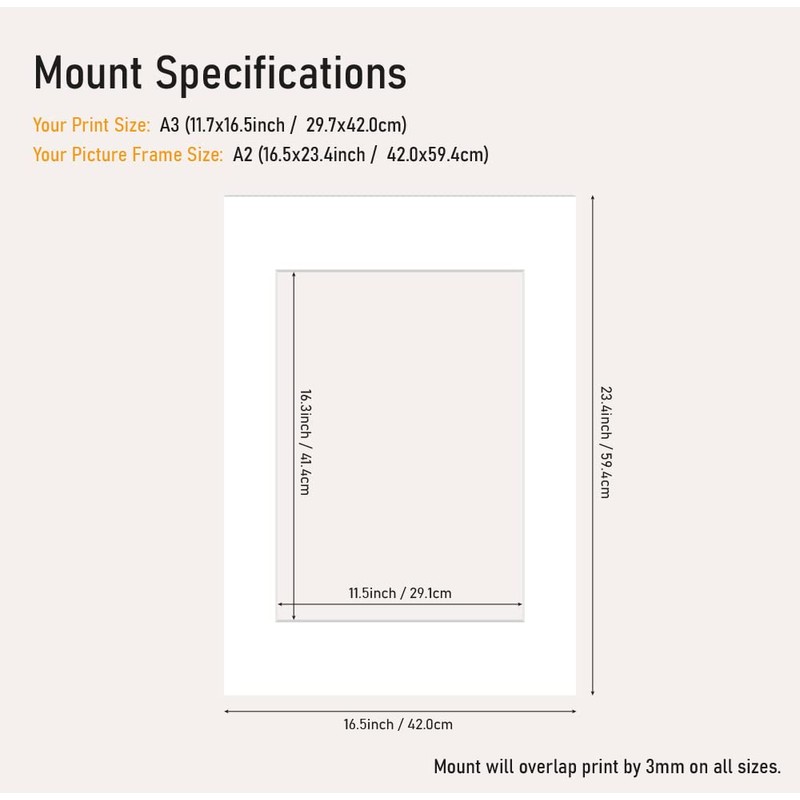 Almost Frameless - Pack of 20 - A4 Mount for