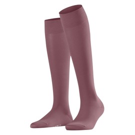 FALKE Women's Cotton Touch W KH Cotton Long Plain Knee Socks 1 Pair, Rosa Roan Rouge 8936