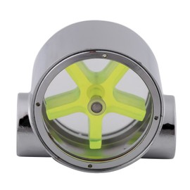 Water Flow Indicator, G1/4" Standard Female to Female Thread Sight Flow Indicator PC Water Cooling Flow Indicator, Yellow