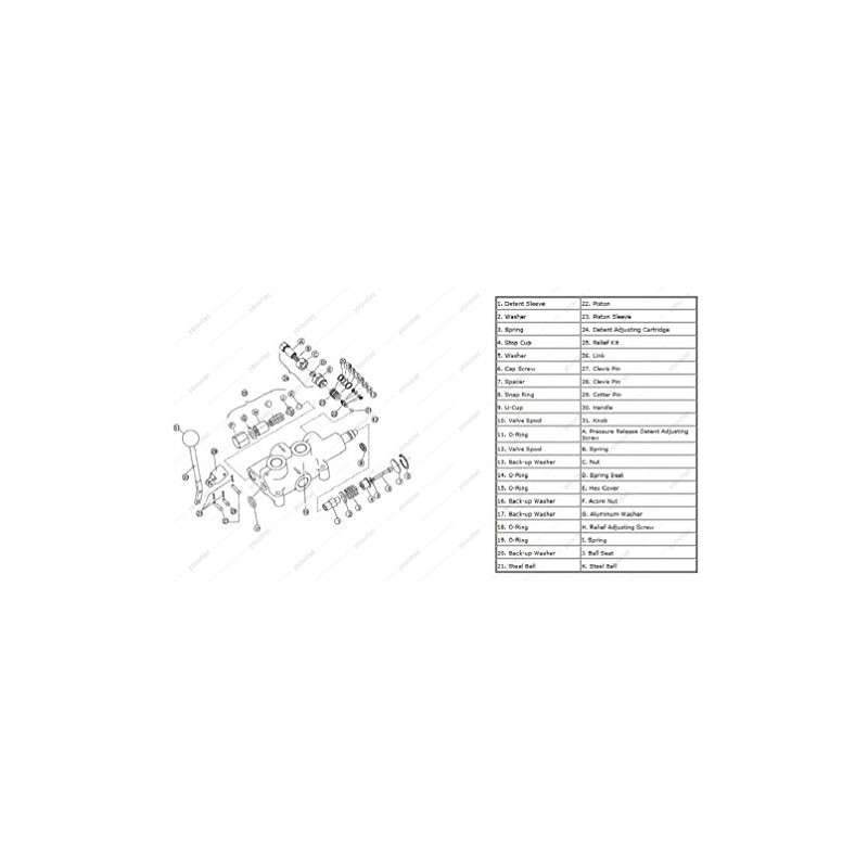 Queenmew Log Splitter Valve, 1/2" Work Port, Globe Valve, Metal,