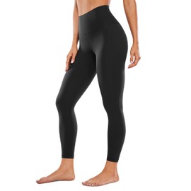 CRZ YOGA Womens Butterluxe High Waisted Yoga Leggings 25" - Double Seamed Buttery Soft Comfy Athletic Gym Workout Pants Black XX-Large