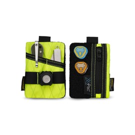 VIPERADE VE15 Small EDC Pouch, Pocket Organizer, EDC Pocket Pouch with DIY Patch Area, EDC Pocket Organizer Wallet for Cards, Small Tool Pouch for EDC Gear (XPAC-Hot Lime)