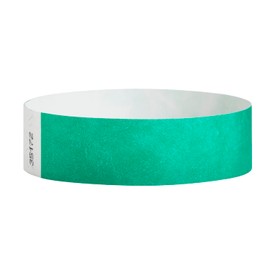 200 WristCo Pantone Green Tyvek Wristbands for Events - Comfortable Tear Resistant Paper Bracelets ID Wrist Bands for Concerts Festivals Admission Party Identification