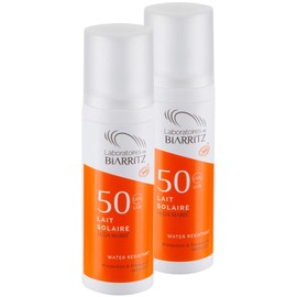 Pack of 2 Alga Maris Sun Lotion SPF 50 100 ml Organic Certified Natural Cosmetics by Laboratoires de Biarritz with Instant Protection and Without White Effect