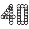 Joywayus Black Heavy Duty Rubber Washers with Self Locking Tabs