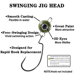 Fish Corner Cheburashka Weights Fishing Sinkers,3D Large Fish Eye Fishing Weights for Texas Rig 3/8oz