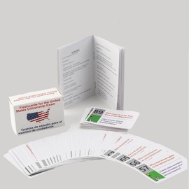 U.S Civics Test Flash Cards Combo Set with Bilingual Booklet -Flashcards for The United States Citizenship Naturalization Study Guide with 100 US Civics Questions & Answers (1 Set)